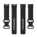 Miniatyrbillede 3 af 6: Silikone urrem til Fitbit Charge 5 Charge 6 Sort S