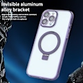Pikkukuva 6 / 6: Iskunkestävä mobiilikotelo jalustalla iPhonelle iPhone 13 Pro max Hopea