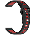 Pikkukuva 1 / 4: Silikoniranneke Garmin Vivoactive 6 -kellolle Musta + punainen