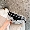 Miniatyrbild 7 av 8: PU-läder Crossbody-väska för kvinnor Svart