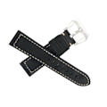 Miniatyrbild 3 av 4: Klockarmband i äkta läder för Panerai Svart 22 mm