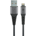 Miniatyrbild 1 av 6: Lightning-USB-C™ textilkabel med metallkontakter, 0,5 m