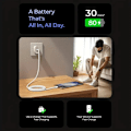 Miniatyrbild 5 av 5: 2-pack USB C till USB C-kabel, 60W snabbladdningskabel för iPhone 15/16 2m