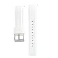 Miniatyrbillede 1 af 4: Silikone urrem til Huawei GT5/GT4/Watch4 Hvid + Sølv 20 mm