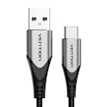 Pikkukuva 2 / 6: USB 2.0 A–USB-C 3A kaapeli 0,5 m tuuletus CODHD harmaa