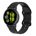 Miniatyrbillede 3 af 4: 18 mm silikone urrem til Garmin Forerunner 265S, Fossil GEN6, Huawei honor Sort