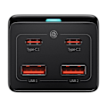 Miniatyrbillede 6 af 11: Baseus GaN3 Pro vægoplader / powerstrip 2xUSB + 2xUSB-C + AC, 100W (sort)