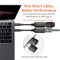 Miniatyrbillede 3 af 8: USB-C han til USB 3.0 hun adapter Sort 20 cm