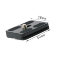 Miniatyrbillede 2 af 6: Aluminiumslegering stativhoved PU-50 - Hurtigudløserplade Sort
