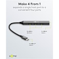 Miniatyrbild 4 av 9: Slim USB-hubb med 4 portar, USB-C™ till USB-A, 5 Gbit/s