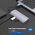 Miniatyrbild 5 av 8: 9-i-1 USB-C-hubb med flera portar, inklusive HDMI, VGA och Ethernet