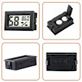 Miniatyrbild 5 av 7: INF Mini digital hygrometer / termometer 5-pack Svart