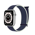 Miniatyrbild 1 av 3: Nylon Loop Klockarmband för Apple iWatch Mörkblå M