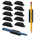 Miniatyrbillede 3 af 5: Silikone Pen Holder Clips - 2-pak Sort