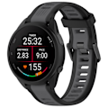 Miniatyrbillede 2 af 3: 20 mm silikone urrem til Samsung Galaxy Watch 6/5/4, Garmin Forerunner 165 Sort+grå