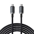 Miniatyrbillede 2 af 10: Hurtigopladningskabel Baseus Crystal Shine USB-C til USB-C 100W, 1,5m, 20Gb (sort)