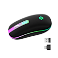 Miniatyrbillede 2 af 3: Lydløs Dual Mode Mus: Genopladelig Trådløs Bluetooth 5.1 EN