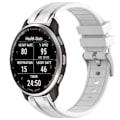 Miniatyrbillede 4 af 4: Premium silikone urrem 22 mm til Garmin, Samsung, Huawei (sølvspænde) Hvid
