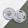 Pikkukuva 3 / 4: Läpinäkyvät nepparipainikkeet - 25 mm, 10 kpl. Valkoinen