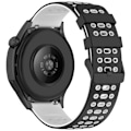 Miniatyrbillede 2 af 3: Silikonerem til ur 22 mm - Til Huawei Watch GT5, Keep Watch Pilot1 Sort hvid