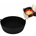Miniatyrbillede 2 af 5: Silikoneskål til Air Fryer Sort 19 cm
