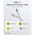 Miniatyrbild 3 av 11: USB-C™ supersoft textilkabel med metallkontakter, 2 m, vit