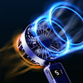 Miniatyrbild 4 av 7: Digital Display Folding Fan Blå