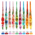Pikkukuva 6 / 8: Resin Floral Crochet Hook Set 9-Piece — Extended Solid Aluminum Single-Head Hooks, Multicolor