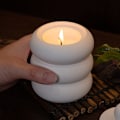 Miniatyrbild 1 av 4: Lyxigt doftljus för apelsinblommor - Cylindrisk gipskoppdesign