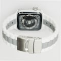 Miniatyrbillede 2 af 3: Tofarvet silikone urrem til Apple Watch Series 1-7 & SE Hvid+Grå