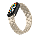 Miniatyrbillede 5 af 6: Stilfuldt rustfrit stål armbånd til Xiaomi Mi Band 9 Guld