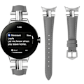 Miniatyrbild 1 av 3: Armband i äkta Läder för Google Pixel Watch 3 Grå 45 mm