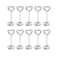 Miniatyrbillede 1 af 5: 10 pakke hjerteformede papirclips Memo Holder Note Holder Sølv