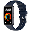 Miniatyrbild 1 av 4: Mjukt silikonarmband för Huawei Band 10/9/8 (metallspänne) Blå