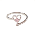 Miniatyrbillede 1 af 5: Rhinestone Ring Hjerte MultiColor