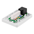Miniatyrbild 3 av 5: Unshielded network socket, Surface UTP 1xRJ45, Cat6, white