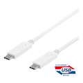 Miniatyrbild 1 av 3: USBC>USBC cable 0.5m 10Gbps 100W 5A USB3.1 Gen2 EMarket whi