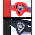 Miniatyrbild 9 av 9: Plektrumhållare för gitarr, armbandsplektrumhållare för gitarrister Svart