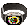 Miniatyrbillede 2 af 4: Flettet nylon sportsrem til Apple Watch Sort L