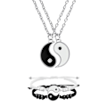 Miniatyrbild 3 av 5: Yin Yang hänge halsband armband set Silver