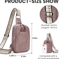 Miniatyrbild 3 av 5: Crossbody Väska med Justerbar Rem - för Kvinnor Rosa