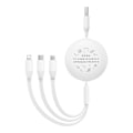 Pikkukuva 7 / 10: Latauskaapeli 3w1 Baseus USB-USB-C, USB-M, Lightning 3,5A, 1,1m (valkoinen)