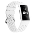 Pikkukuva 1 / 3: Silikoniranneke Fitbit Charge 3:lle, hengittävä urheiluranneke, valkoinen - pieni
