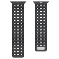 Miniatyrbillede 3 af 7: Åndbar magnetrem til Apple Watch Series 1-9 generationer 42/44/45 mm Sort