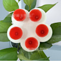 Miniatyrbild 2 av 3: Silikonblomma Bi Vattenautomat - Set om 5, Blandade Färger Röd