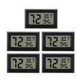 Miniatyrbillede 1 af 7: INF Mini digitalt hygrometer / termometer 5-pak Sort