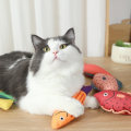 Miniatyrbild 3 av 3: Pet Chew Toy, interaktiva kattkickerleksaker för inomhuskattunge för att lindra tristess Gul