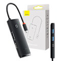 Miniatyrbild 8 av 11: Baseus Lite Series Hub 6w1 USB-C till 2x USB 3.0 + USB-C + HDMI + SD/TF (svart)