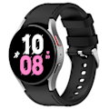 Miniatyrbillede 3 af 9: Silikone ensfarvet armbåndsurrem til Samsung Galaxy Watch Sort S