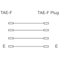 Miniatyrbild 3 av 3: TAE-F-förlängningskabel 4-pin